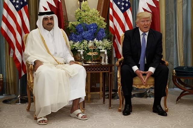 Qatri Emir 
Tamim bin Hamad Al Thani, left, with US President Donald Trump.
