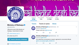 The Indian Railways Twitter handle