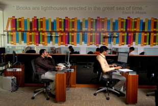 Books only on walls (Abhijit Bhatlekar/Mint Via Getty Images)
