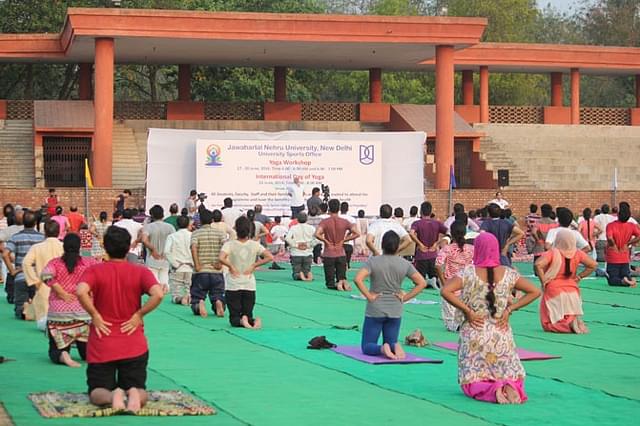 International Yoga Day celebrations at JNU (Photo Credit: JNU website)