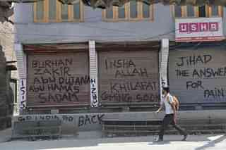 Terror slogans in Kashmir (Photo by Waseem Andrabi/Hindustan Times via Getty Images)&nbsp;