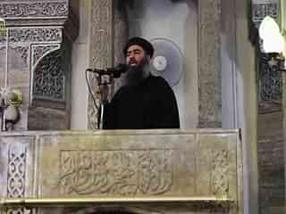 

Abu Bakr Al Baghdadi speaks to his supporters.