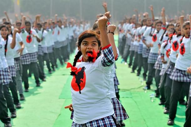 Girls in martial arts (Vipin Kumar/Hindustan Times via Getty Images)