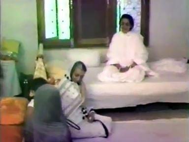 Indira Gandhi at a mutt