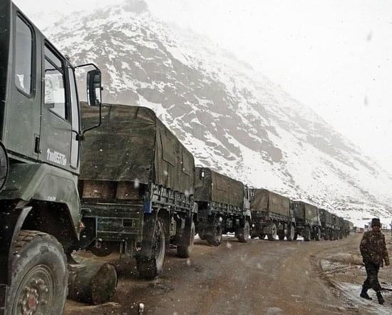 An Indian Army convoy.