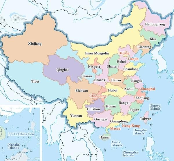 Map of China 