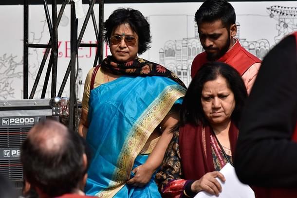 Taslima Nasreen at the Jaipur literature festival in 2017 (Saumya Khandelwal/Hindustan Times via Getty Images) 