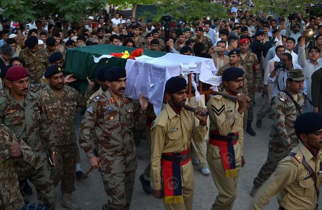 Funeral procession of a Pakistan army officer.