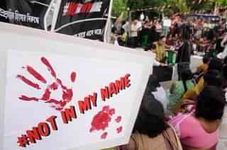 Citizens protest named ‘Not In My Name’ against lynching incidents in Kolkata, India. (Samir Jana/Hindustan Times via Getty Images)