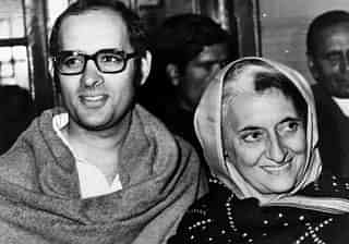 Indira Gandhi with son Sanjay Gandhi (Keystone/Getty Images)