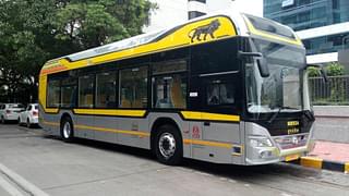 Tata Motors’ Electric-Diesel Hybrid Bus operated by BEST in Mumbai (Hindustan Times via Getty Images)