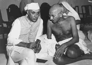 Jawaharlal Nehru and Gandhi