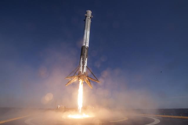 SpaceX’s Falcon 9 rocket makes its first successful upright landing on the ‘Of Course I Still Love You’ droneship on April 8, 2016.