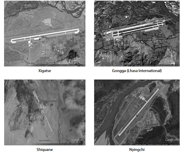 
PLAAF airfields in Tibet lacking support infrastructure (ETH Zürich)

