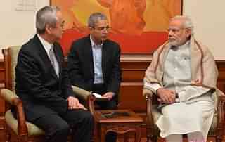 
Ambassador Kenji Hiramatsu pays a courtesy call on Prime Minister Narendra Modi.

