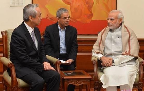 Ambassador Kenji Hiramatsu pays a courtesy call on Prime Minister Narendra Modi.