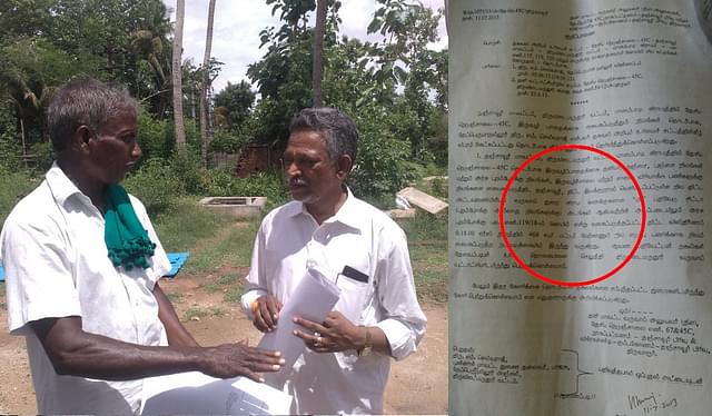 Social activist
Selavaraj with Natarajan: The former’s relentless fight through petitions and
RTI provide wealth of information on how the temple lands were systematically
plundered by various state departments.&nbsp; 





