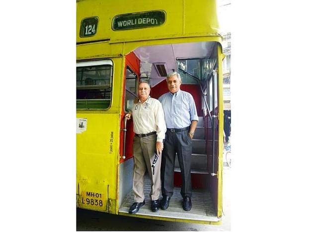 Behram Dubash and Rustam Antia, BEST commuters for over five decades. (Abhijit Bhatlekar/Mint)