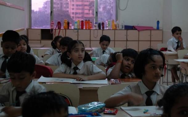 Students sitting in a classroom