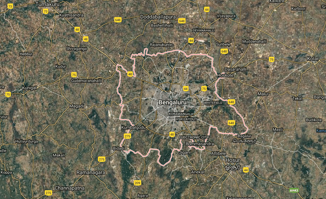 Karnataka satellite view&nbsp;