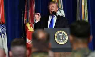 

Donald Trump speaks at Joint Base Myer-Henderson Hall in Arlington, Virginia.
