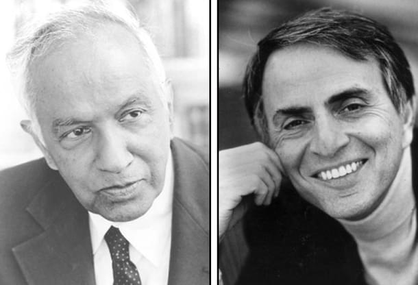 Physicists Subrahmanyan Chandrasekhar and Carl Sagan: Spiritual with no need for supernatural 