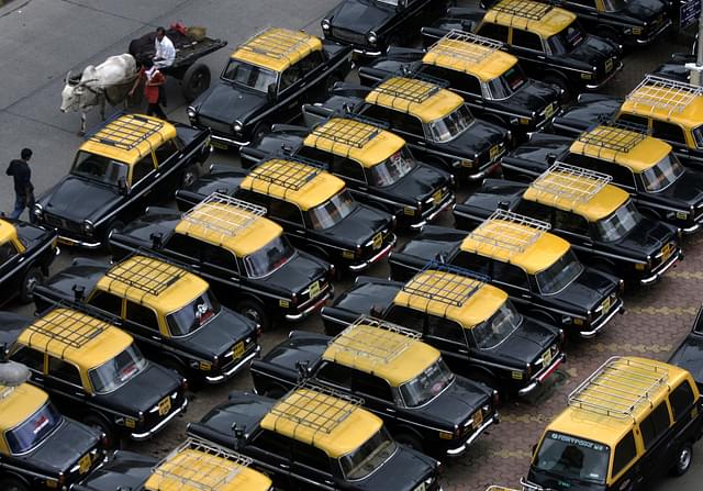 Taxis in Mumbai (Anshuman Poyrekar/Hindustan Times via Getty Images)
