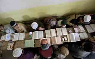 Students at a madrasa