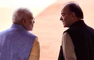 Narendra Modi and Arun Jaitley (Sonu Mehta/Hindustan Times via Getty Images)&nbsp;