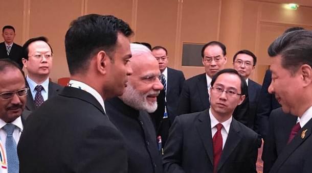 Prime Minister Narendra Modi and Chinese President Xi Jinping meet on the sidelines of G20. (Twitter/MEA)