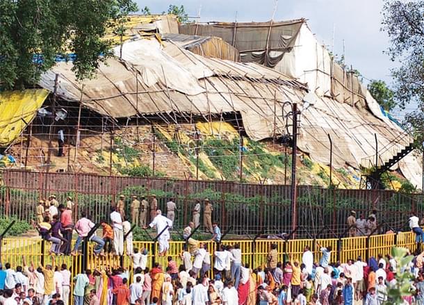 Makeshift temple at Ram Janmabhoomi in Ayodhya