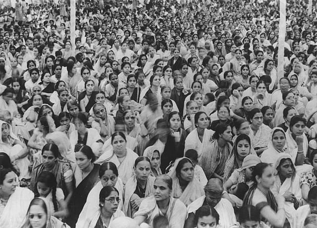 9th January 1947: A section of the huge congregation at the opening session of the 19th All-India Women’s Conference at Akola, Berar. (Keystone/Getty Images)