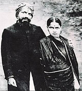 Subramaniya Bharathi and his wife Chellamma.