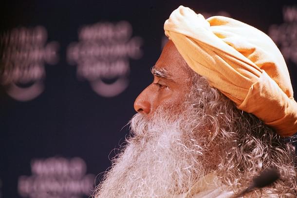 Sadhguru Jaggi Vasudev, founder of Isha Foundation in India listens during an interactive session on the last day of the World Economic Forum 28 January 2007 in Davos. (JOEL SAGET/AFP/Getty Images)