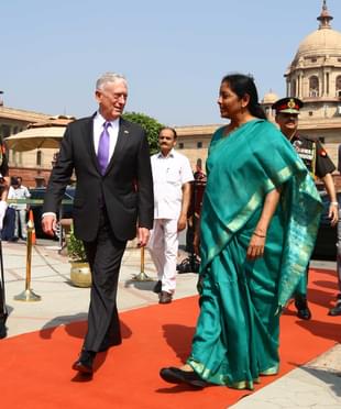 Jim Mattis and Nirmala Sitharaman (Ministry of Defence/Twitter)