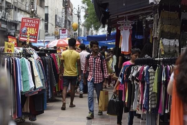 Shoppers at Karol Bagh market after GST roll-out. (Saumya Khandelwal/Hindustan Times via Getty Images)