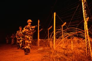Soldiers patrolling the International Border (AUSEEF MUSTAFA/AFP/Getty Images)