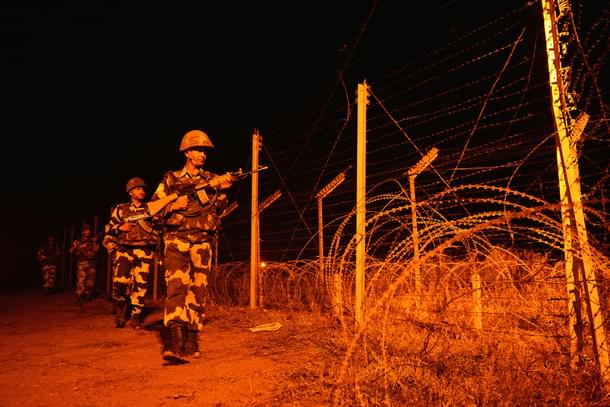 Soldiers patrolling the International Border (AUSEEF MUSTAFA/AFP/Getty Images)