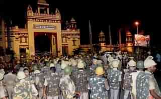 Police and paramilitary personnel deployed in BHU. (PTI)