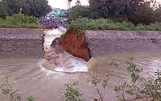The breached section of the Bhagalpur Canal