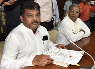 MB Patil, Minister for Water Resources and Siddaramaiah, Chief Minister of Karnataka (Sonu Mehta /Hindustan Times via Getty Images)