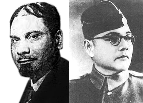 Dr Chenbagaraman Pillai, left, and Subhas Chandra Bose