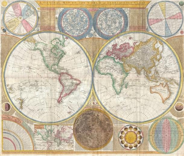 Map published in Europe in 1794 CE