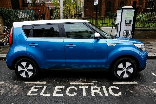Kia Soul EV being charged in London. (Miles Willis / Stringer via Getty Images)