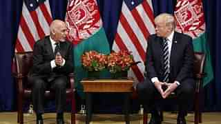 US President Donald Trump meets with Afghan President Ashraf Ghani.


