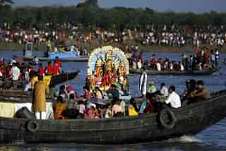 Durga Immersions in progress (DESHAKALYAN CHOWDHURY/AFP/Getty Images)