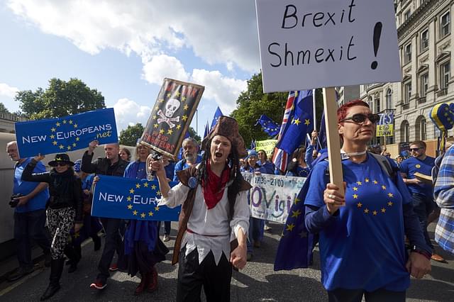 Protesters against Brexit (NIKLAS HALLE’N/AFP/Getty Images)