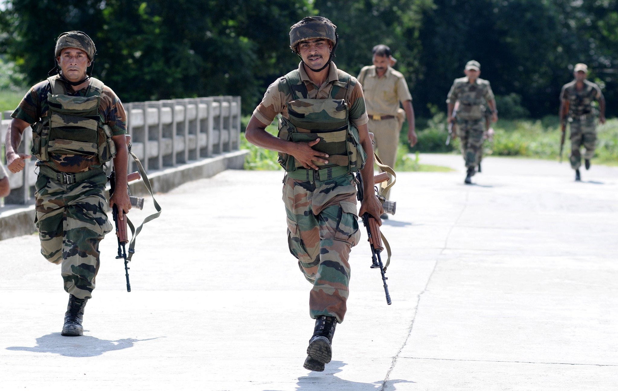 Indian Army soldiers during an operation in the North East. (BIJU BORO/AFP/GettyImages)
