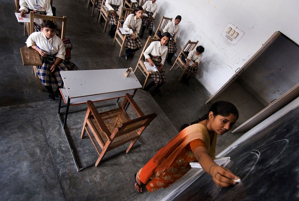 School children at a government school in Lucknow. (Priyanka
Parashar/Mint via GettyImages)