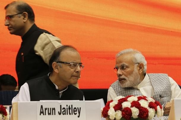 Prime Minister Narendra Modi with Finance Minister Arun Jaitley (Arvind Yadav/Hindustan Times via Getty Images)